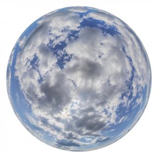 12K clouded skydome HDRi panorama